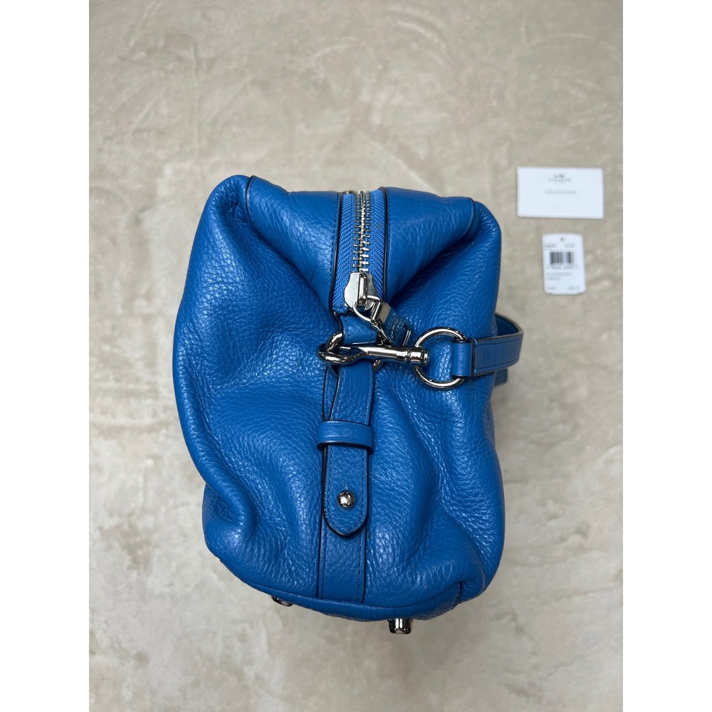 Coach Lenox Satchel & Wallet Set Lapis Blue Pebbled Leather F59325 & F57215 - Picture 4 of 10